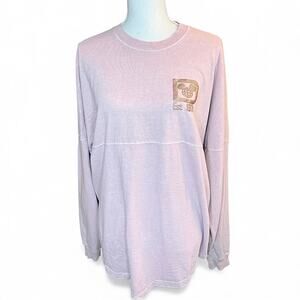 Walt Disney World Briar Rose Gold Glitter Spirit Long Sleeve Cotton Jersey pink